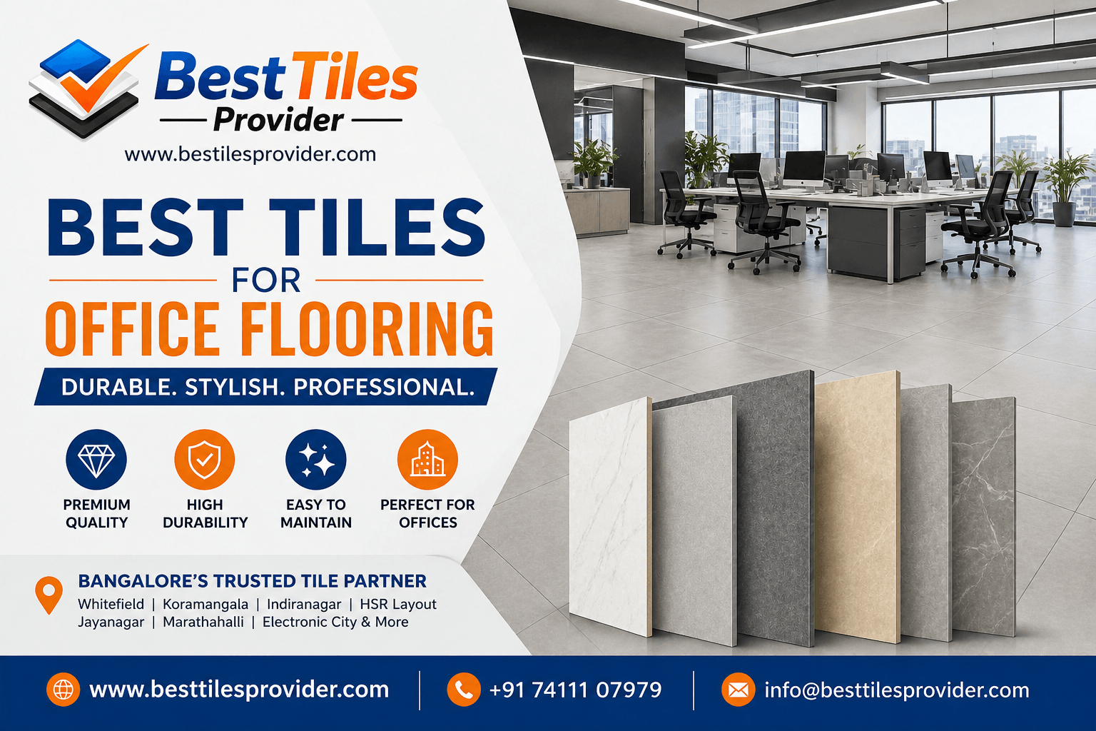 Best Tiles for Office Flooring in Bangalore | Best Tiles Provider